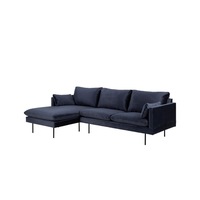 Modern Furniture AKEMI 3 Seater Sofa with Left Chaise - Blue