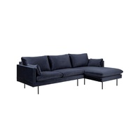 Modern Furniture AKEMI 3 Seater Sofa with Right Chaise - Blue