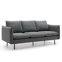 Modern Furniture DALTON 3 Seater Sofa - Dark Grey & Black