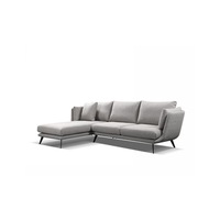 Modern Furniture RANNI 3 Seater Sofa With Left Chaise - Warm Grey