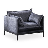Modern Furniture SINCLAIR Fabric Armchair in Charcoal