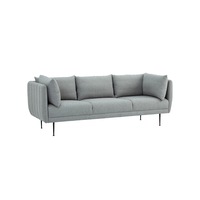 Modern Furniture SUPRA 3 Seater Sofa - Pale Silver