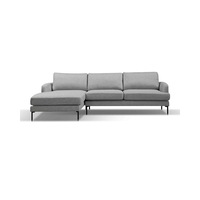 Modern Furniture TIANA 3 Seater Sofa With Left Chaise - Grey