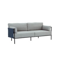 Modern Furniture TREDIA 3 Seater Sofa - Silver & Midnight Blue
