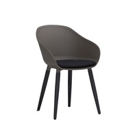 Modern Furniture UNITY Arm Chair 56x54cm - Taupe & Black