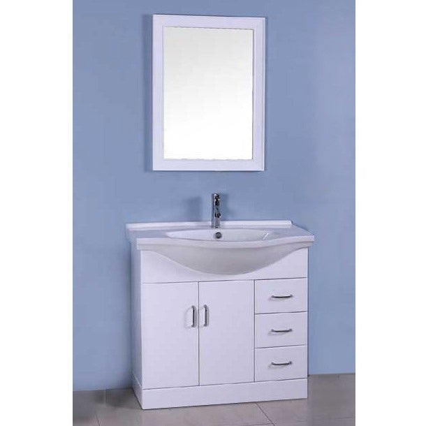 Single White Bathroom Vanity