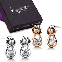 Boxed 2 Pairs Indulge Earrings Set Embellished with SWAROVSKI® crystals