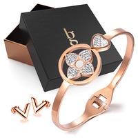 Boxed 2pc Rose Gold Layered Jewellery Gift Set