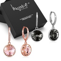 Boxed 2pc Earrings Set Embellished with SWAROVSKI® Crystals