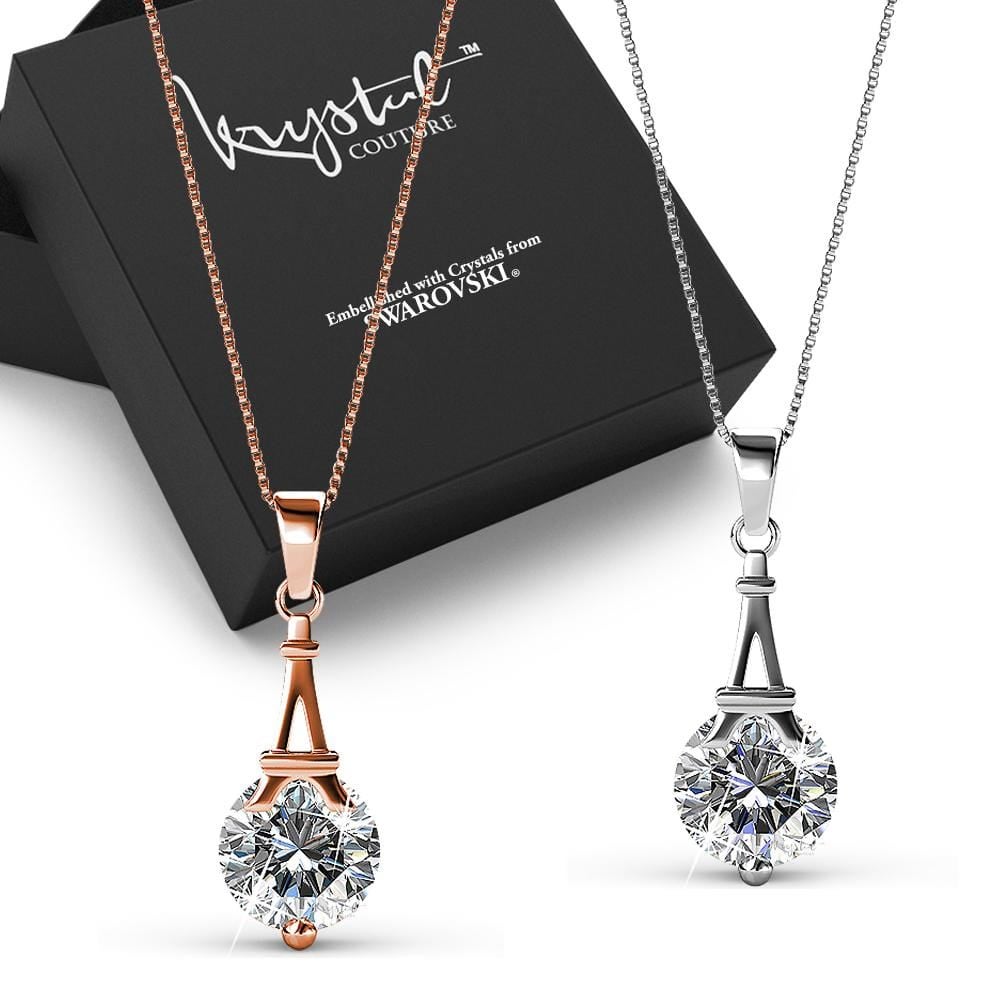 Boxed 2pc Necklace Set Embellished with SWAROVSKI Crystals