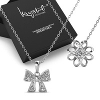 Boxed 2pc Necklace Set Embellished with SWAROVSKI® Crystals