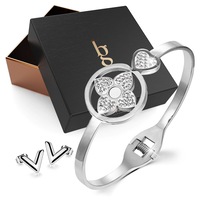 Boxed 2pc White Gold Layered Jewellery Gift Set