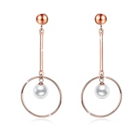 Antique Round Pearl Earrings