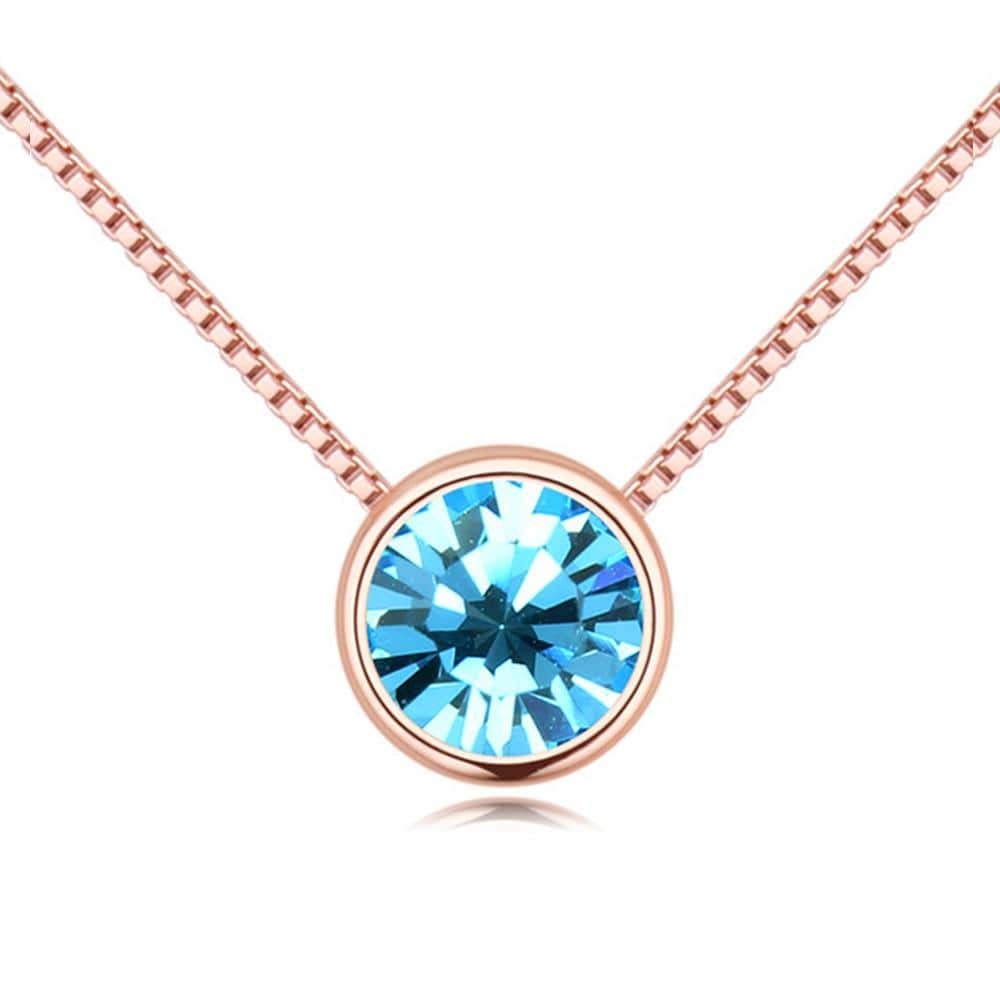 Bezel Necklace Embellished With SWAROVSKI Crystals