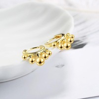 Boho Ball Charm Huggie Earrings