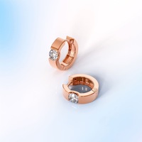 Center Stone Huggie Earrings Embellished With SWAROVSKI® Crystals