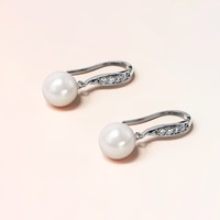 Chivalry Pearl Drop Earrings Embellished with SWAROVSKI® Crystal Pearls