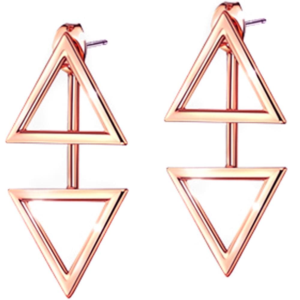 Double Triangle Drop Earrings