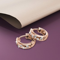 Encrusted Hoop Earrings Embellished With SWAROVSKI® Crystals