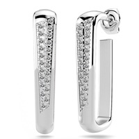 Glamour C-Hoop Earrings Embellished With SWAROVSKI® Crystals