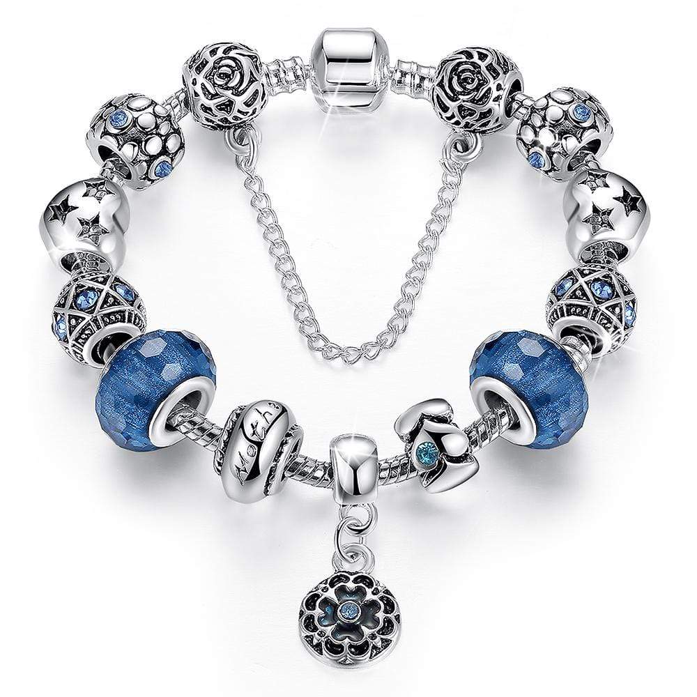 Full set pandora on sale inspired beaded charm bracelet