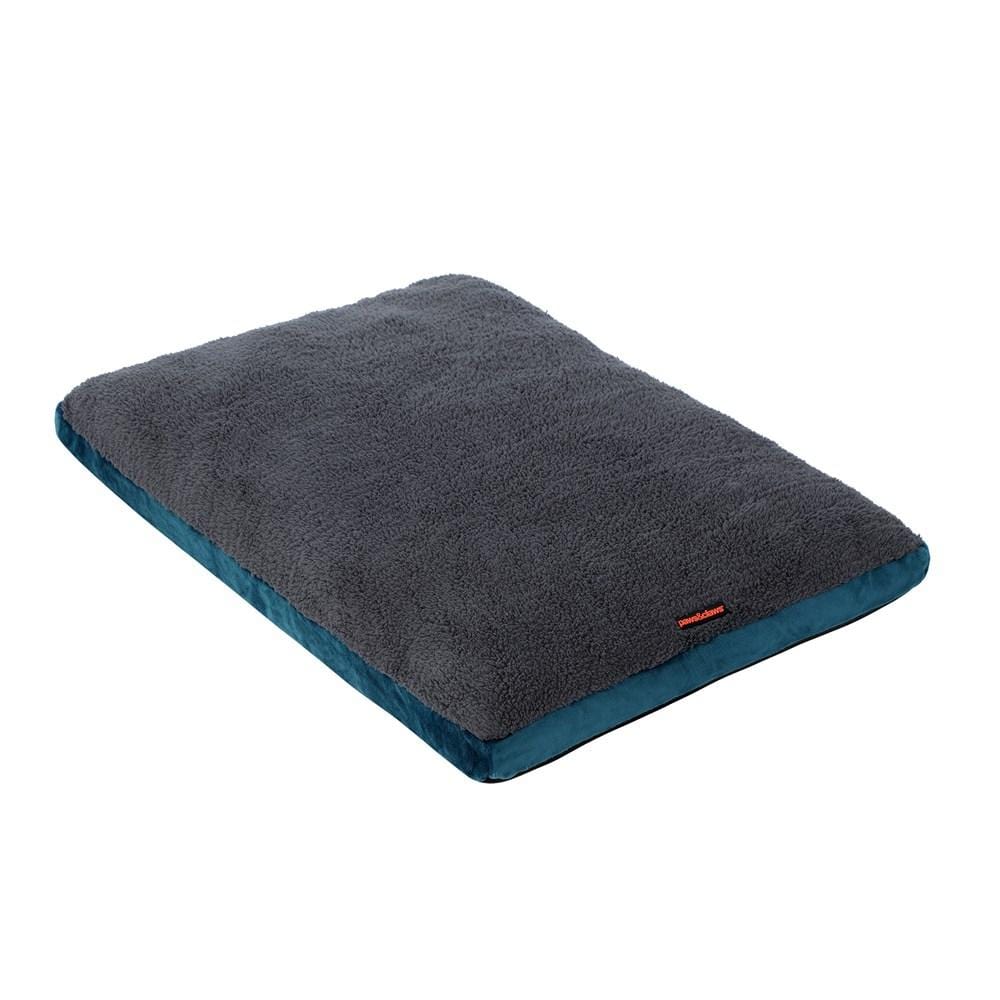 Paws & Claws PRIMO PLUSH MATTRESS LARGE - CHARCOAL/BLUE