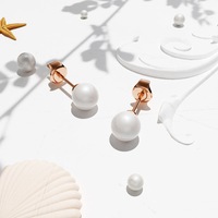 Purity Pearl Stud Earrings Embellished With SWAROVSKI® Crystals Pearls