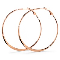 Semi Flattened Hoop Earrings 50mm