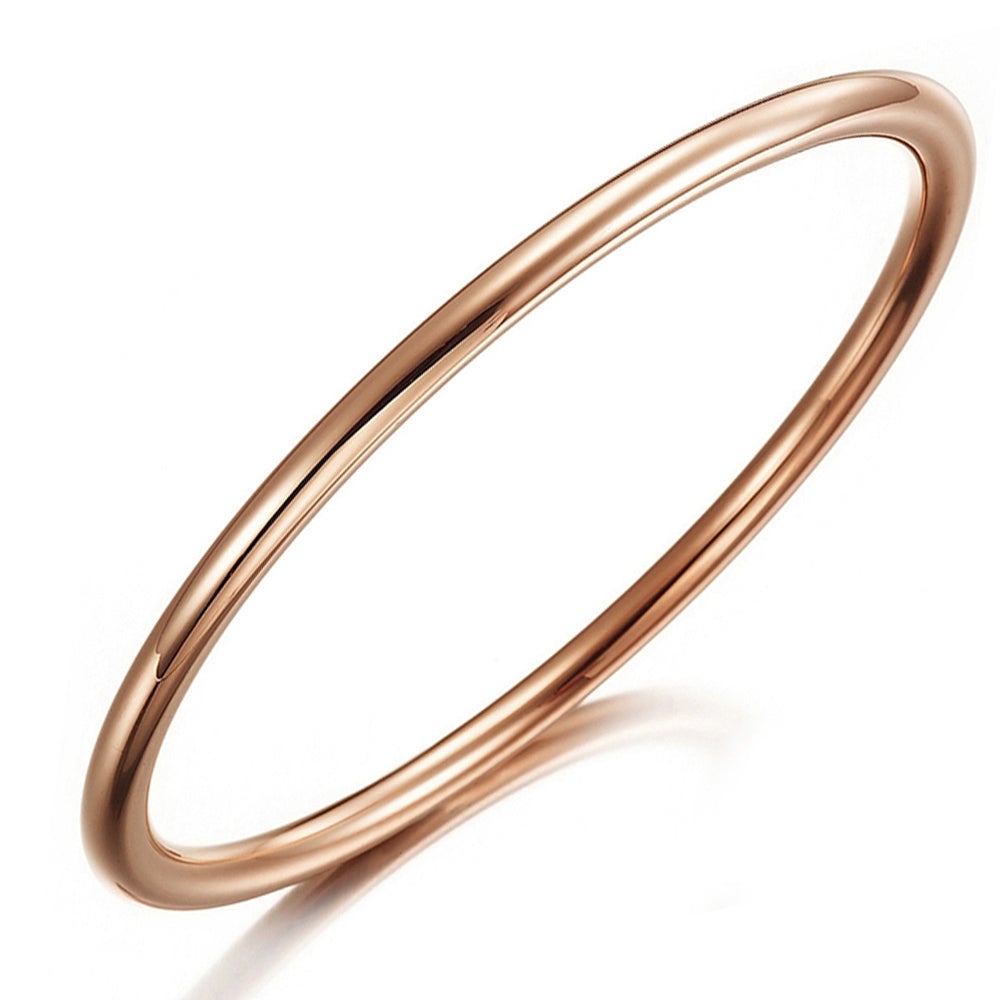 Solid Golf Bangle 3mm Rose Gold Layered