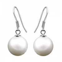 Solid 925 Sterling Silver Lady Pearl Earrings