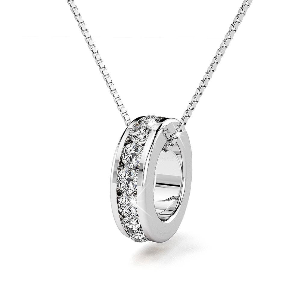 The Ring Pendant Necklace Embellished With SWAROVSKI Crystals