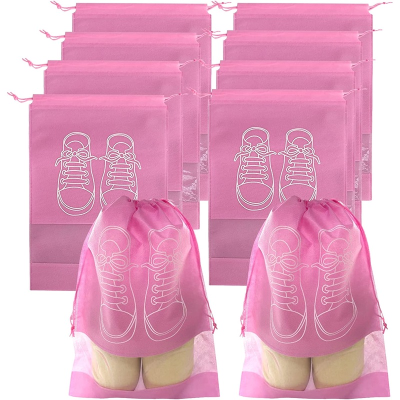 Buy 10 PCS Travel Shoe Bag NonWoven Fabric Dustproof Shoe Bags for