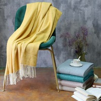 115*200cm Cozy Decorative Knit Woven Throw Blanket Sofa Throw Bed Throw Bed Blanket