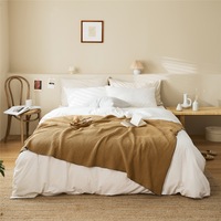 130*160cm Cozy Decorative Knit Woven Throw Blanket Sofa Throw Bed Throw Bed Blanket