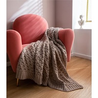 130*160cm Cozy Decorative Knit Woven Throw Blanket Sofa Throw Bed Throw Bed Blanket