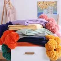 130*160cm Cozy Decorative Knit Woven Throw Blanket Sofa Throw Bed Throw Bed Blanket