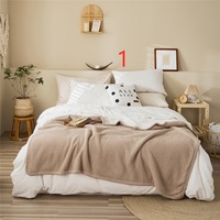130*160cm Cozy Decorative Knit Woven Throw Blanket Sofa Throw Bed Throw Bed Blanket