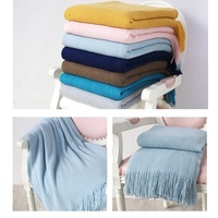 130*200cm Cozy Decorative Knit Woven Throw Blanket Sofa Throw Bed Throw Bed Blanket