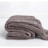 130x160cm Cozy Decorative Knit Woven Throw Blanket Sofa Throw Bed Throw Bed Blanket