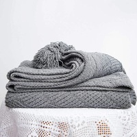 130x160cm Cozy Decorative Knit Woven Throw Blanket Sofa Throw Bed Throw Bed Blanket