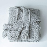 130x160cm Cozy Decorative Knit Woven Throw Blanket Sofa Throw Bed Throw Bed Blanket