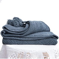130x160cm Cozy Decorative Knit Woven Throw Blanket Sofa Throw Bed Throw Bed Blanket