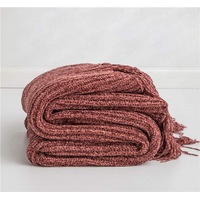 130x160cm Cozy Decorative Knit Woven Throw Blanket Sofa Throw Bed Throw Bed Blanket