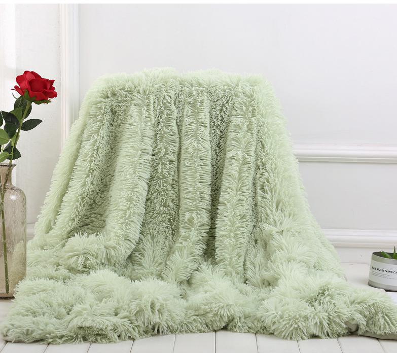130x160cm Super Soft Long Coral Fleece Flurry Throw Blanket Sofa Throw Bed Throw Bed Blanket