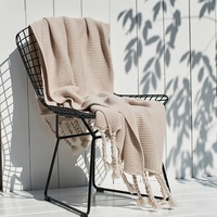 130x170cm Cozy Decorative Knit Woven Throw Blanket Sofa Throw Bed Throw Bed Blanket