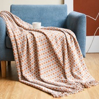 130x200cm Cozy Decorative Knit Woven Throw Blanket Sofa Throw Bed Throw Bed Blanket