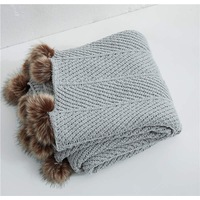 130x160cm Cozy Decorative Knit Woven Throw Blanket Sofa Throw Bed Throw Bed Blanket