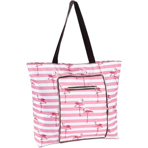 2 In 1 Foldable Large Waterproof Beach Tote Beach Bag with Zipper for Beach Travel Gym and Swim