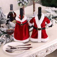 2 Pack Christmas Wine Bottle Cover Family Holiday Party Decorations Wine Bottle Bag