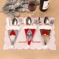 3 Pack Christmas Tableware Family Holiday Party Decorations Tableware Holder Silverware Holder